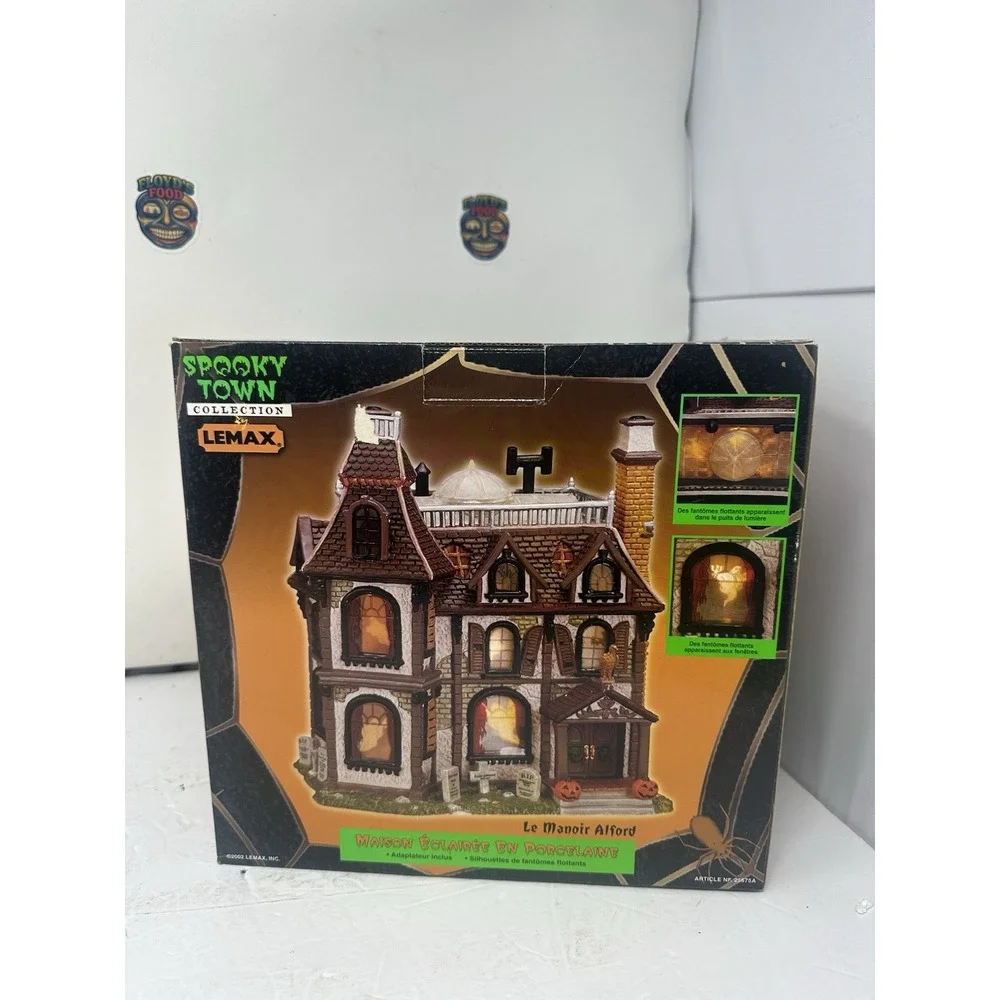 2002 Lemax Alford Mansion Spooky Town Halloween Village House Spookside Estates